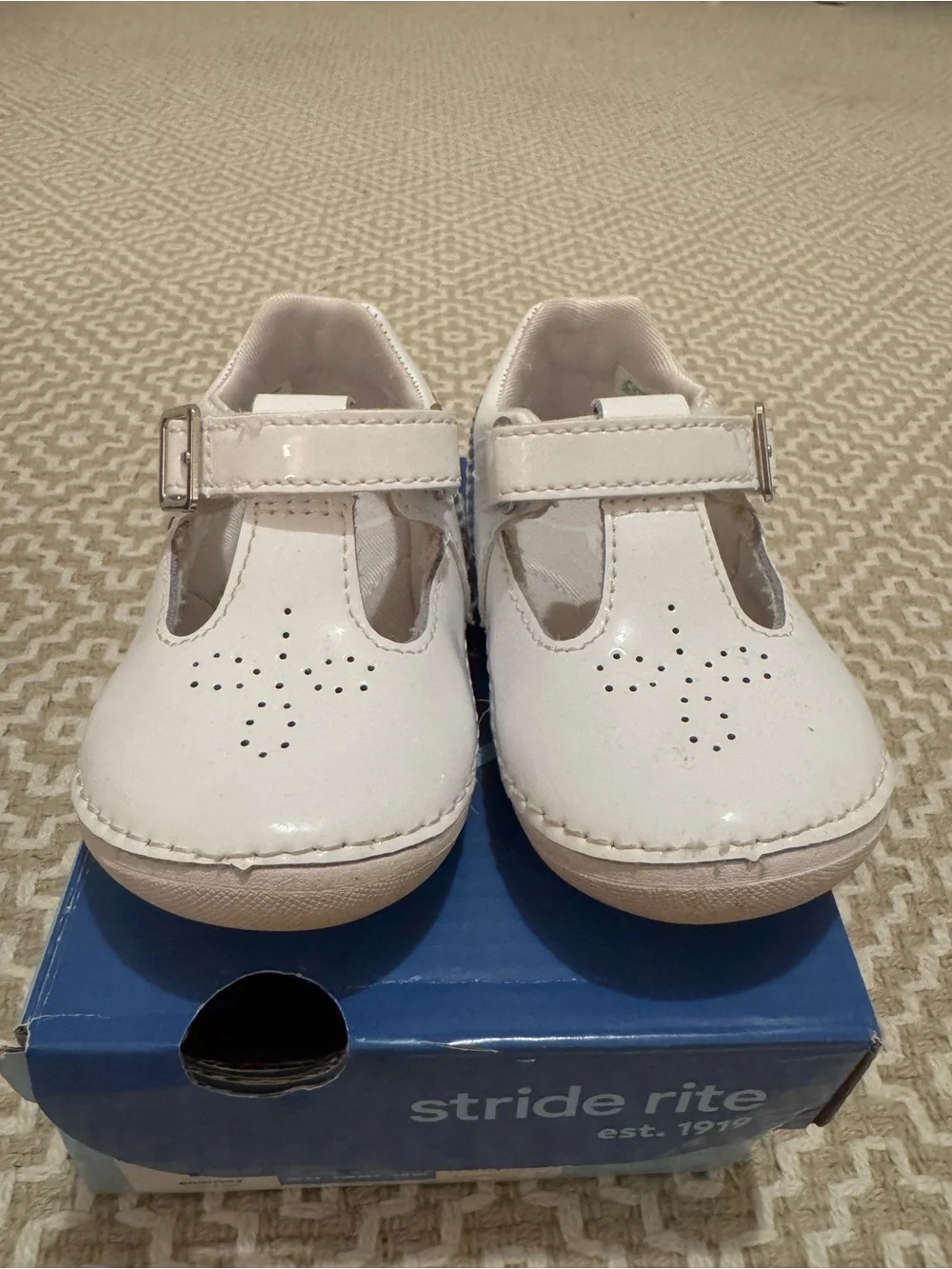 Stride Rite Lucianne Patent Shoe- white